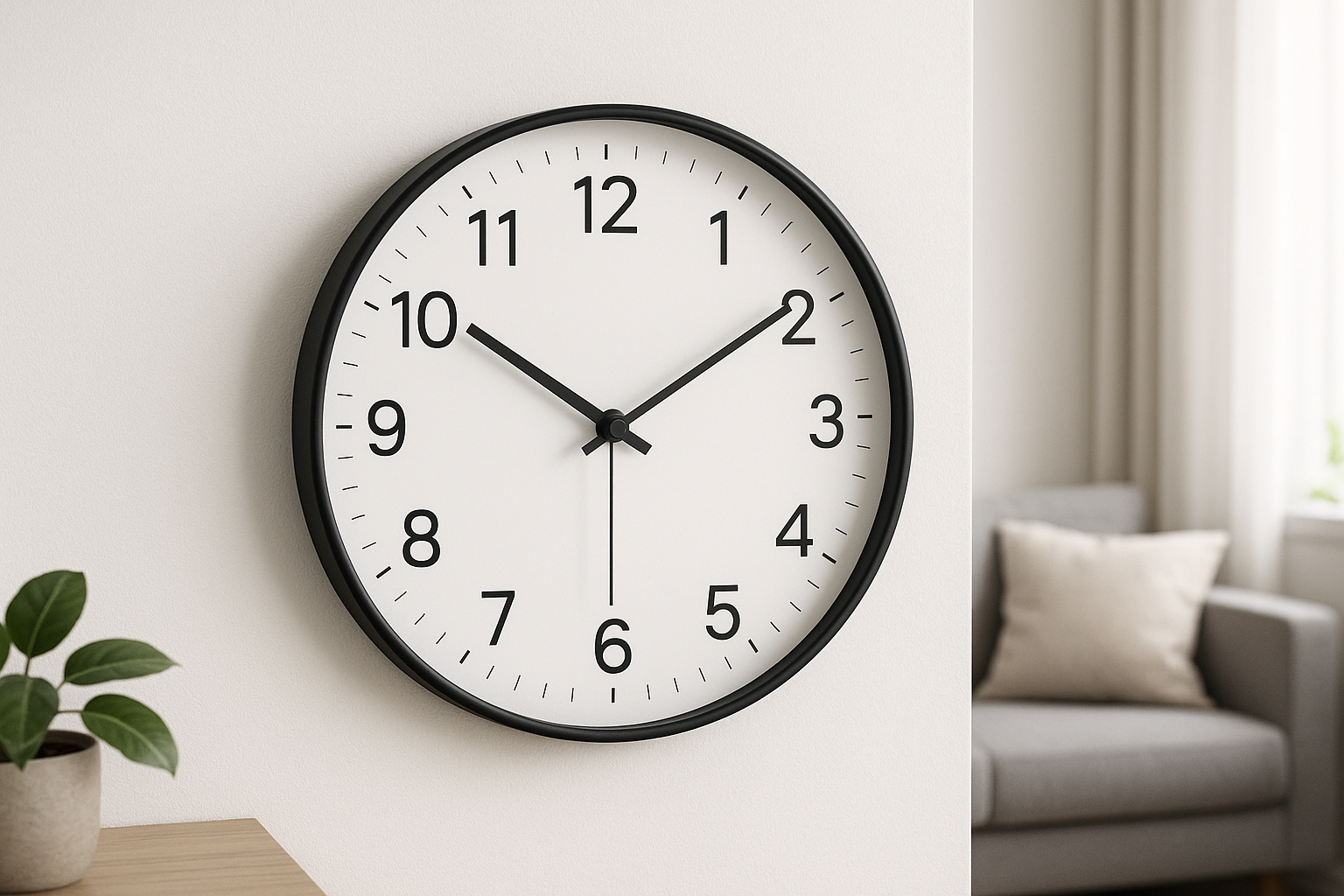 Relógio Minimalista - Vista Frontal